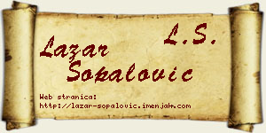 Lazar Šopalović vizit kartica